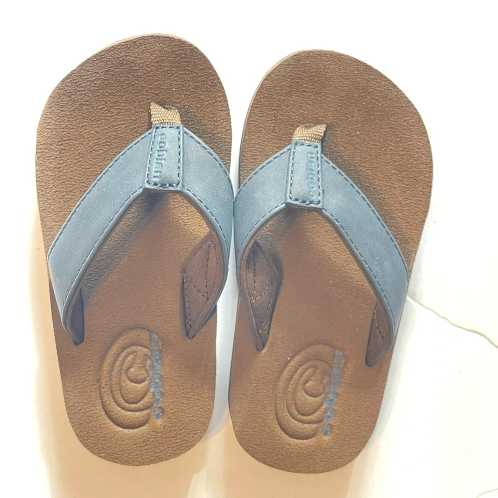 Cobian Toddler Boy's Size 9/10 - Sandals with Blue Strap and Brown Footbed